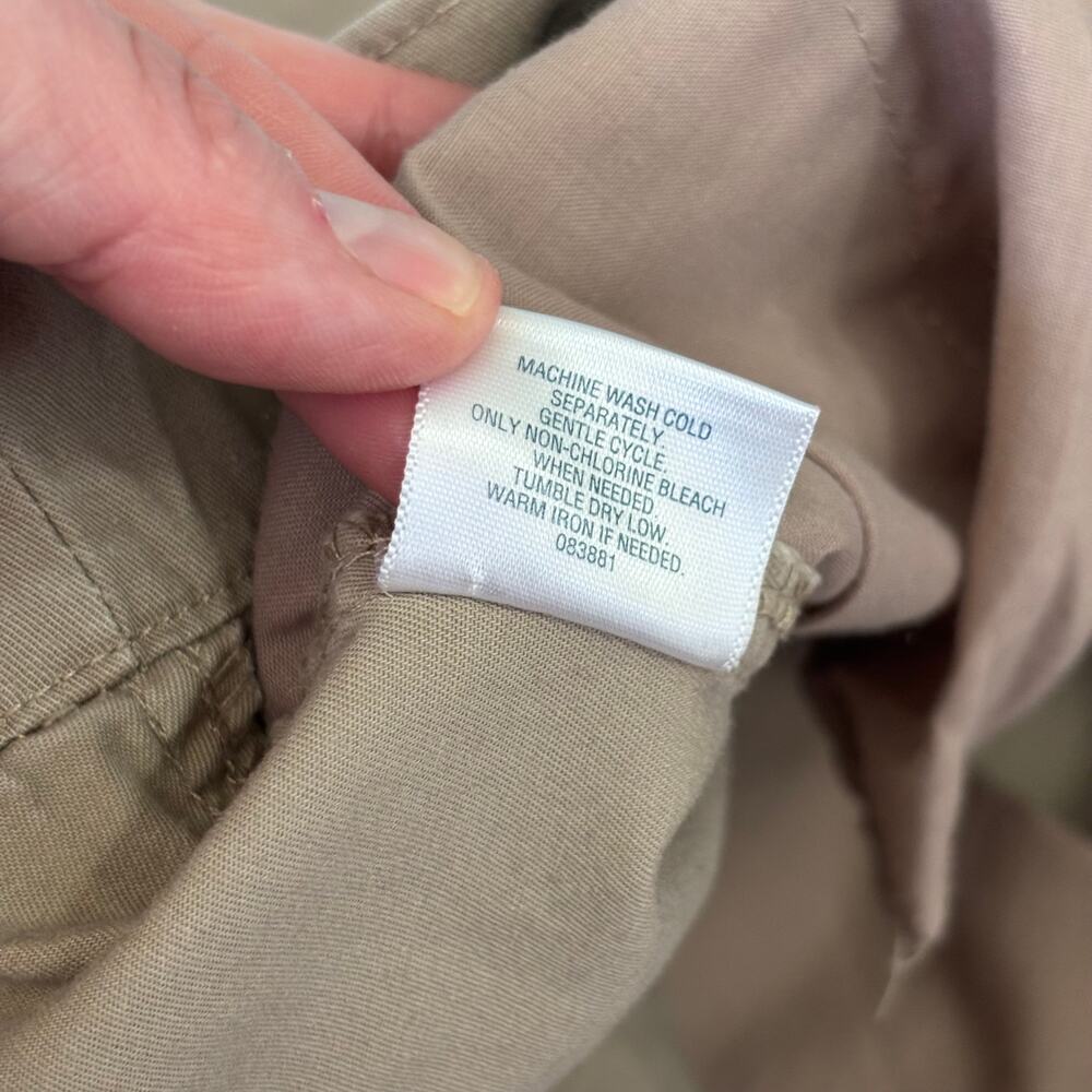 St Johns Bay Cargo Capri Pant 12 Khaki Utility Baggy Stretch Hiking GORP Y2K 90s - Picture 13 of 13